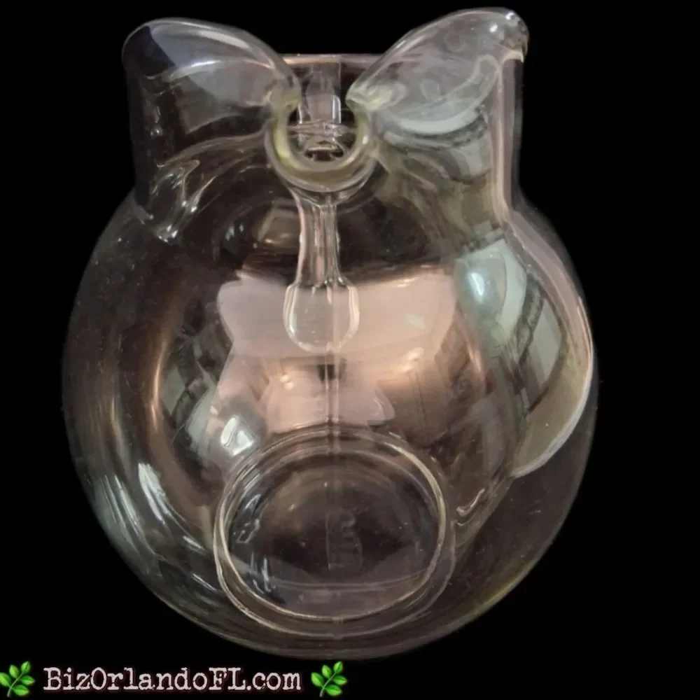 VINTAGE: Large Beverage Pitcher Hand Blown Clear Glass